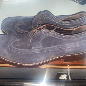 Johnston and Murphy Blue Suede Dress Shoes